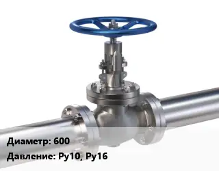 Задвижка нержавеющая 600 Ру10, Ру16